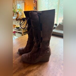 UGG Chocolate Lace-Up Boots